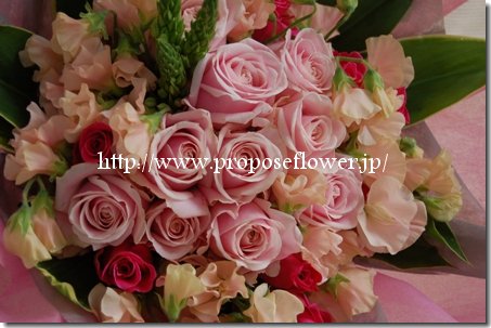 プロポーズの花束・神戸メリケンパークオリエンタルホテルにて＠プロポーズフラワーの花束プレゼント