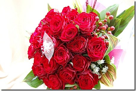 一輪の赤い薔薇 プロポーズフラワーの花束プレゼント マイスタリン花の社長日記