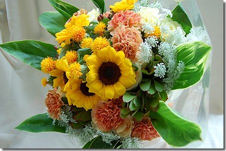 母の日のプレゼント ひまわり プロポーズフラワーの花束プレゼント マイスタリン花の社長日記